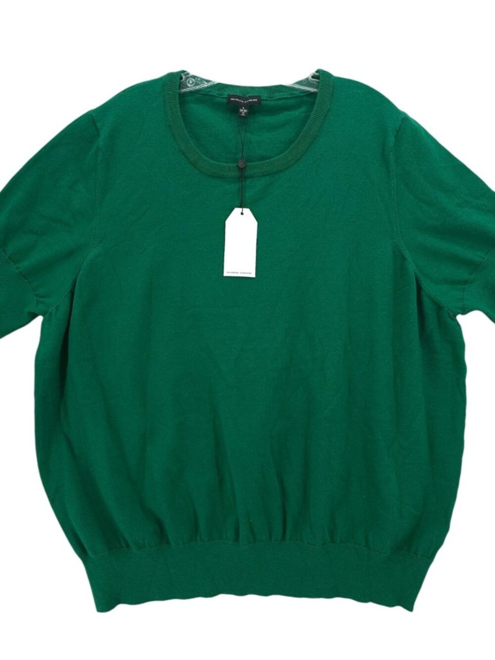 NWT UNIVERSAL STANDARD Green Knit Top Short Sleeve Sweater Size LARGE 22-24